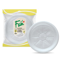 Fun® Plastic White Plates 15, 18 and 22cm