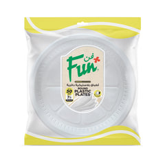 Fun® Plastic White Plates 15, 18 and 22cm