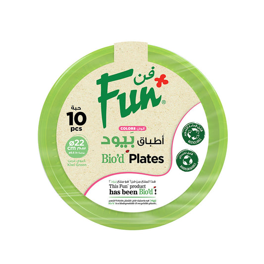 Fun® Bio'd Kiwi Green Plates 22cm [10pcs x 1pkt]