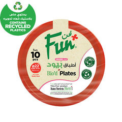 Fun Biod Ruby Red Plates 22cm [10pcs x 1pkt] - CRP