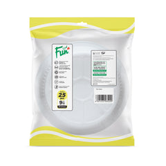 Fun® Plastic White Plates 15, 18 and 22cm