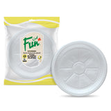 Fun® Plastic White Plate 22cm PP [25pcs x 1pkt]