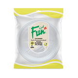 Fun® Plastic White Plate 22cm PP [25pcs x 1pkt]