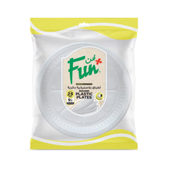 Fun® Plastic White Plates 15, 18 and 22cm