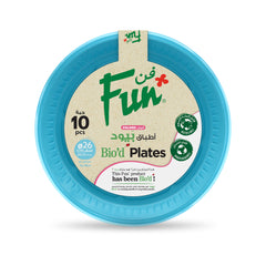 Fun Bio'd Sky Blue Plates 26cm [10pcs x 1pkt]