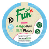 Fun Colors Bio`d Plates 26cm - Sky Blue (Pack of 10)