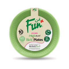 Fun Bio'd Kiwi Green Plates 26cm [10pcs x 1pkt]