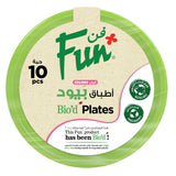 Fun Colors Bio`d Plates 26cm - Kiwi Green (Pack of 10)