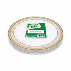 Fun Premium PS Gold Round Plates Ø7in [6pcs × 1bag]