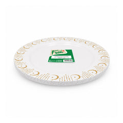 Fun Premium PS Gold-Trimmed Round Plates Ø10in [6pcs × 1bag]