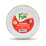 Fun® Premium Round Plate 15cm - White with Gold Ring [P:10pcsx1pkt]