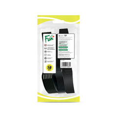 Fun Heavy-Duty Plastic Black Cutlery Set [18pcs x 1pkt]