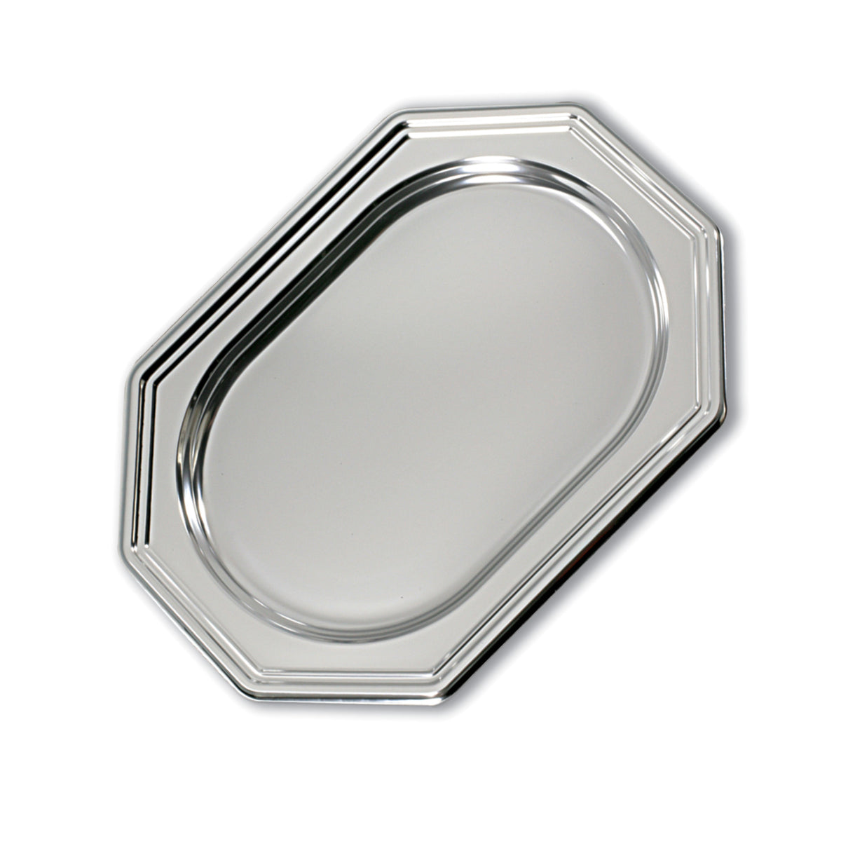 Royal Octagonal Platter 36x24cm - Silver [P:1pc]