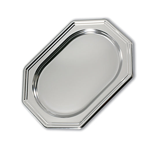 Royal Octagonal Platter 36x24cm - Silver [P:1pc]