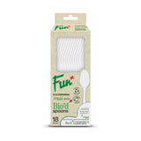 Fun® Bio'd Premium White Spoon 6.7in [18pcsx1pkt]