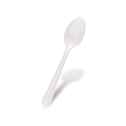 Fun® Bio'd White Spoons 6.7in [18pcs x 1pkt]