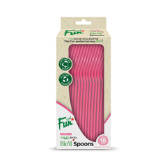 Fun Bio'd Blush Pink Spoons 6.5in [18pcs x 1pkt]