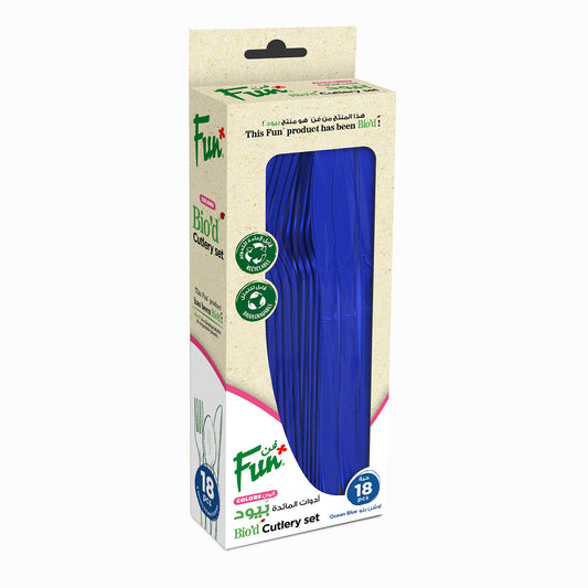 Fun® Bio'd Ocean Blue Cutlery Set [18pcs x 1pkt]