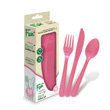 Fun® Colors Bio`d Cutlery Sets - Blush Pink ( Spoon+Fork+Knife) (Pack of 18)