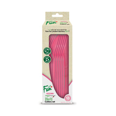 Fun® Bio'd Blush Pink Cutlery Set [18pcs x 1pkt]