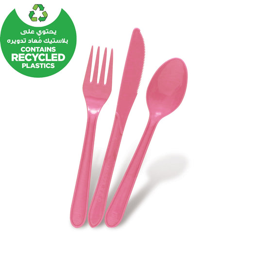 Fun Biod Blush Pink Cutlery Set [18pcs x 1pkt] - CRP