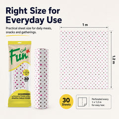 Fun Biodegradable Printed Soufra Table Covers 1x1.2m (30 Sheets) [1rl x 1pkt]