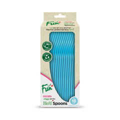 Fun Bio'd Sky Blue Spoons 6.5in [18pcs x 1pkt]