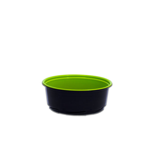 Fun® Towerpac Round Cont.With Screw Base 250cc - Black/Green - PP [P:50pcsx1pkt]