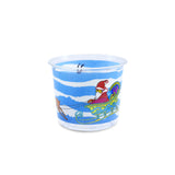 Fun® Round Container with Flat Base 750cc - Christmas Blue [P:5pcsx1pkts]