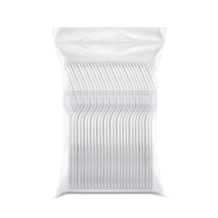 Fun® Heavy Duty Plastic Clear Fork 6.8in [50pcs x 1pkt]