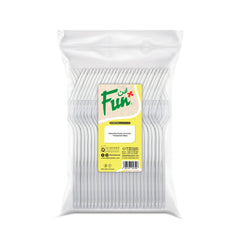 Fun® Heavy Duty Plastic Clear Fork 6.8in [50pcs x 1pkt]
