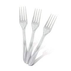 Fun® Heavy Duty Plastic Clear Fork 6.8in [50pcs x 1pkt]