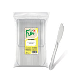 Fun® Plastic Premium Clear Knives 7.6in [50pc x 1pkt]
