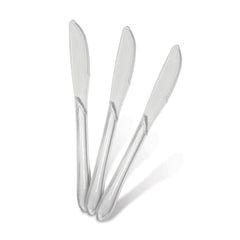 Fun® Heavy Duty Plastic Clear Knives 7.6in [50pcs x 1pkt]