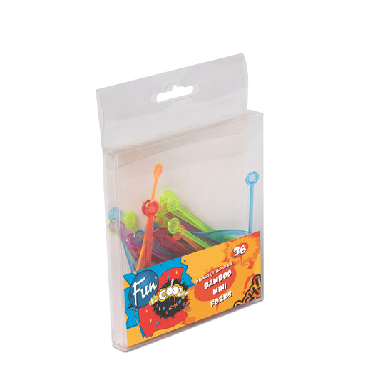 Fun® Plastic Assorted Colors Mini Fork Picks [36pcs x 1pkt]