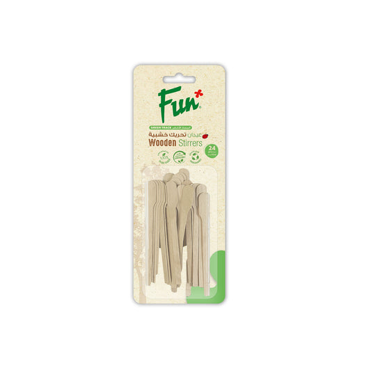 Fun® Wooden Stirrers 13cm [24pcs x 1pkt]