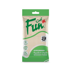 Fun Wooden Forks 6.25in [25pcs x 1pkt]