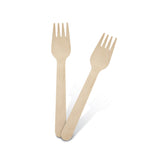 Fun® Wooden Lite Light Brown Fork 6.25in [25pcs x 1pkt]