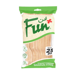Fun Wooden Forks 6.25in [25pcs x 1pkt]
