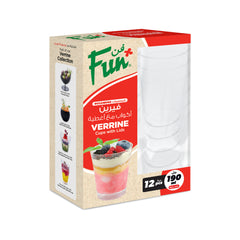 Fun Verrine Clear Cups 190ml [12pcs x 1pkt]