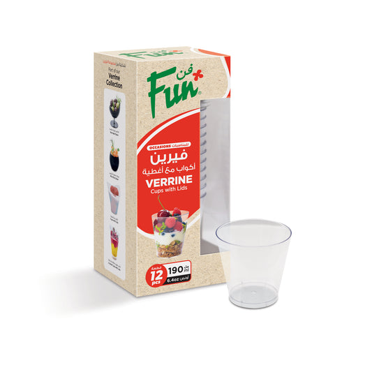 Fun® Verrine Clear Cups 190ml [12pcs x 1pkt]