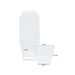 Fun Verrine Square Clear Cups 60ml with Lids Double as Display Bases (24 Pieces)