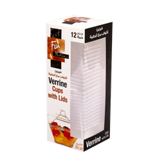 Fun Verrine Square Cups with Lids 83ml [P:12pcsx1pkt]