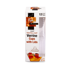 Fun Verrine Square Cups with Lids 83ml [P:12pcsx1pkt]