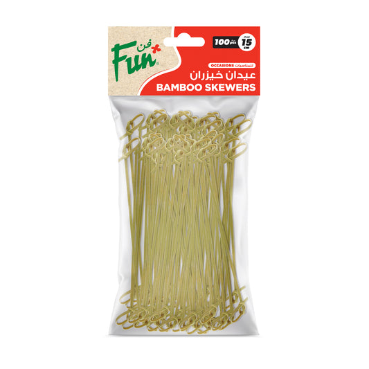 Fun® Bamboo Skewers 15cm - Bow design [100pcs x 1pkt]