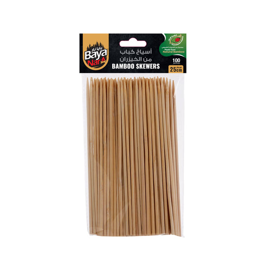 Baya Nar® Bamboo Kebab Skewers 25cm [100pcs X 1pkt]