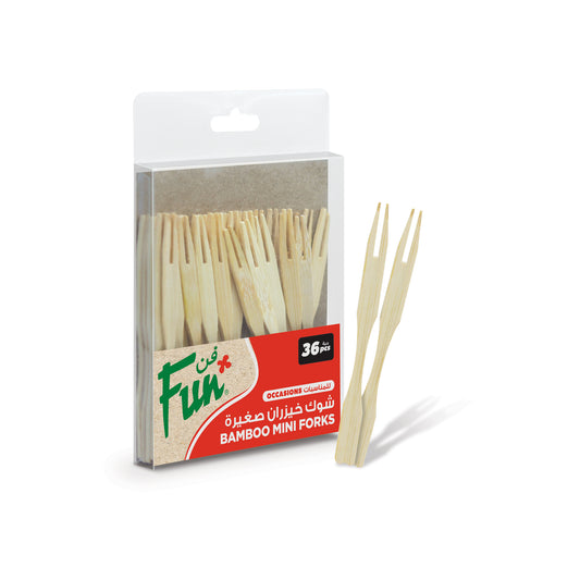 Fun® Mini Forks Wooden Picks [36pcs x 1pkt]