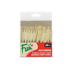 Fun Bamboo Mini Forks [36pcs x 1pkt]