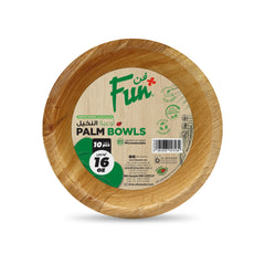 Fun® Palm Bio Leaf Round Bowls 16oz [10pcs x 1pkt]