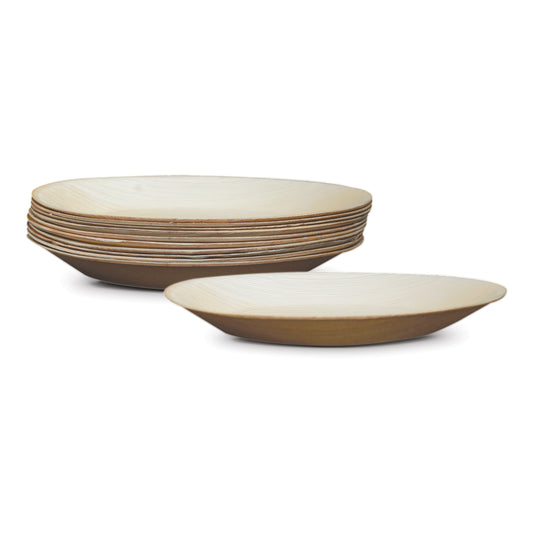 Fun® Palm Bio Leaf Oval Plates 10in [10pcs x 1pkt]